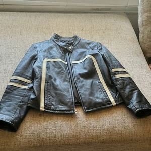 Wilson maxima black and white leather jacket